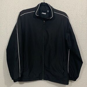 PING Ladies Condor Microfiber‎ Black Hold Windbreaker Jacket size M